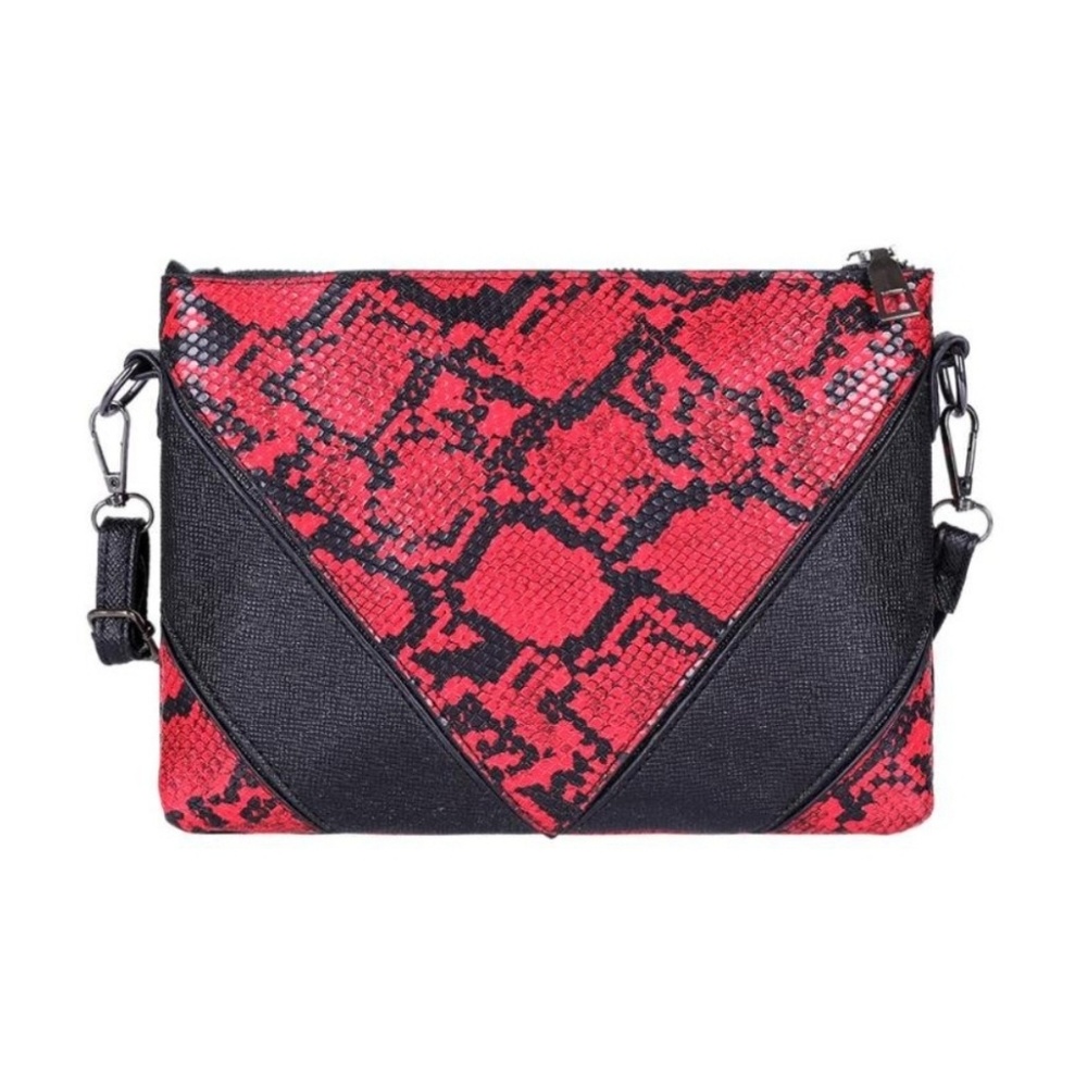 Snake print shoulder bag